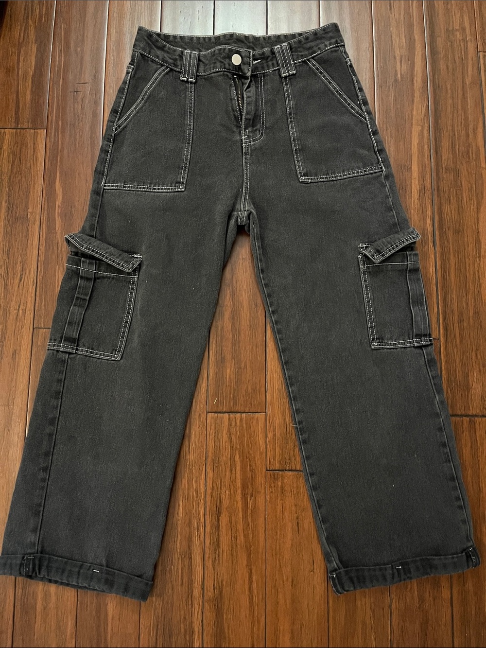 SHEIN Washed Black Denim Pants